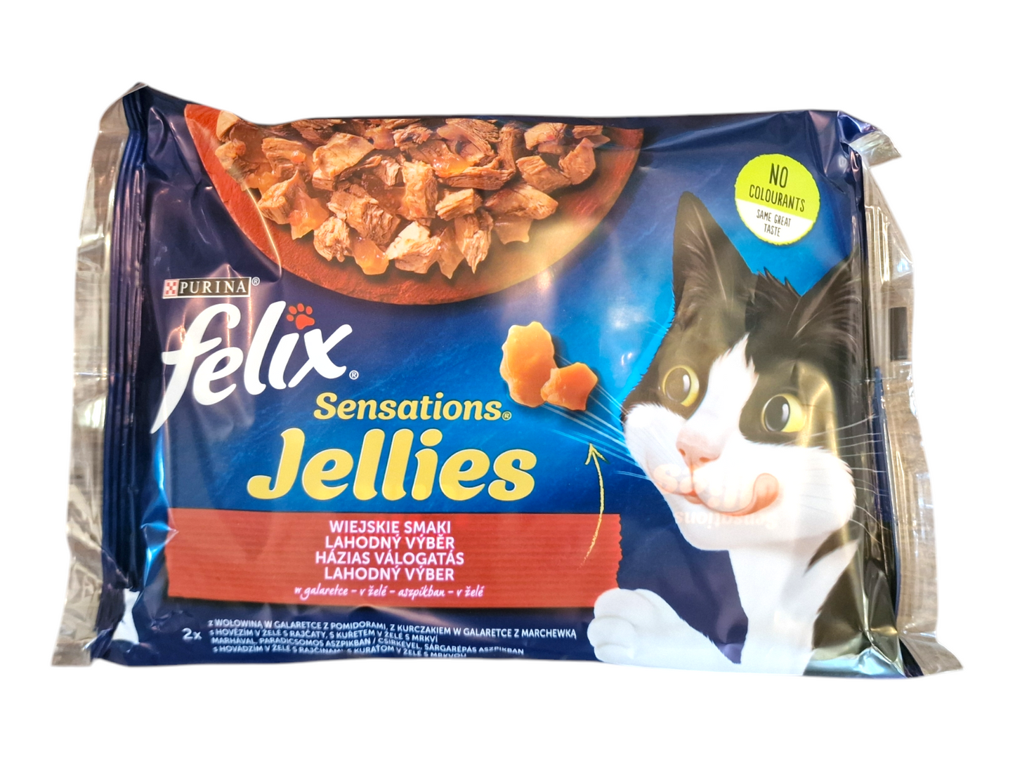 Felix sensations Jellies házias válogatás aszpikban nedves macskaeledel 4x85g